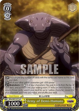 Image of Army of Demi-Humans (A) (OVL/SE51-E11a C) - Nazarick: Tomb of the Undead Vol.3 Extra Booster