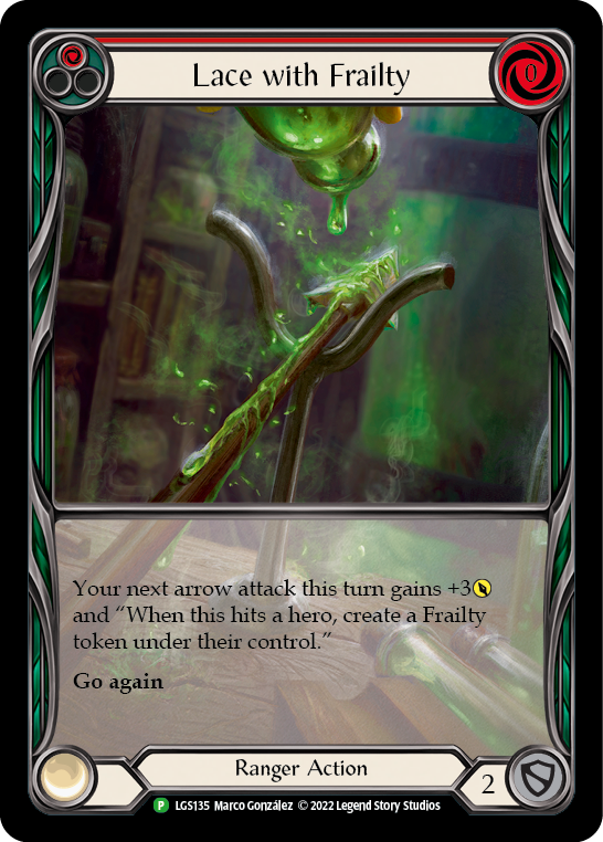 Image of Lace with Frailty (Red) [LGS135] (Promo)  Rainbow Foil
