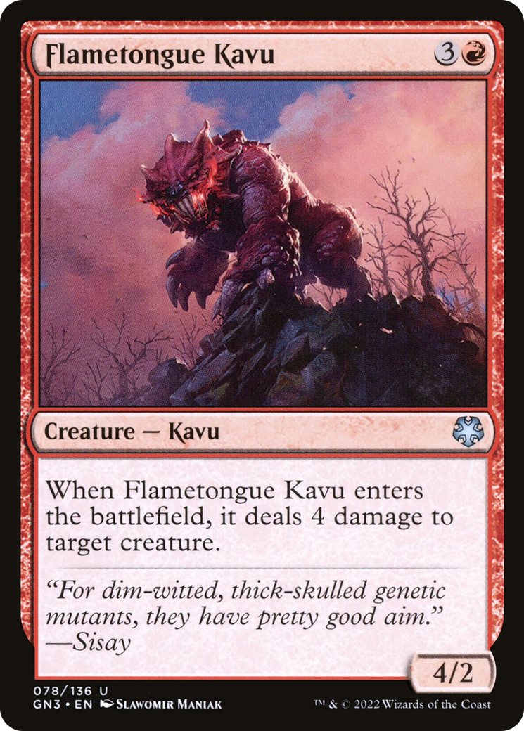 Image of Flametongue Kavu [Game Night: Free-for-All]