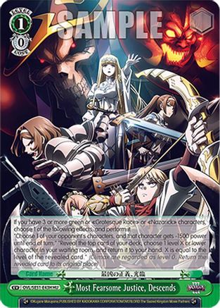 Image of Most Fearsome Justice, Descends (HU) (OVL/SE51-E43H HU) - Nazarick: Tomb of the Undead Vol.3 Extra Booster