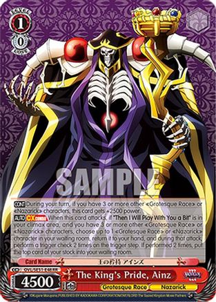 Image of The King's Pride, Ainz (OVL/SE51-E48 RR) - Nazarick: Tomb of the Undead Vol.3 Extra Booster