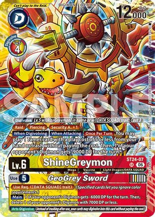 Image of ShineGreymon // GeoGrey Sword (Dual Revolution Release Event Participant) (ST24-07) - Dual Revolution Release Event Cards