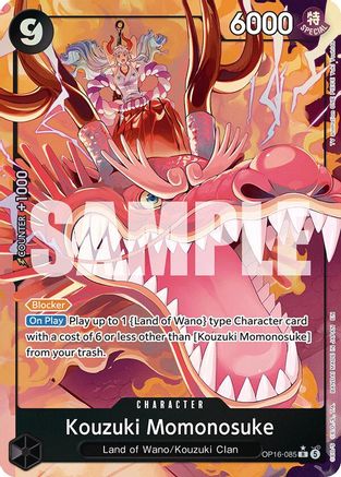 Image of Kouzuki Momonosuke (Alternate Art) (OP16-085) - The Time of Battle Foil