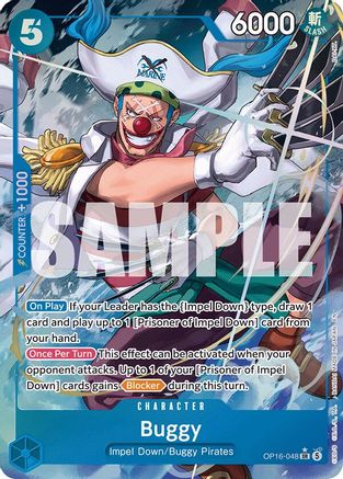 Image of Buggy (Alternate Art) (OP16-048) - The Time of Battle Foil