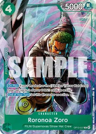 Image of Roronoa Zoro (Premium Card Collection -Best Selection Vol. 6-) (OP13-037) - One Piece Promotion Cards Foil