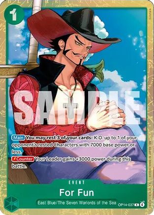 Image of For Fun (Premium Card Collection -Best Selection Vol. 6-) (OP14-037) - One Piece Promotion Cards Foil