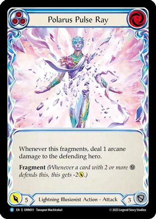 Image of Polarus Pulse Ray (Blue) (OMN011) - Omens of the Third Age Rainbow Foil