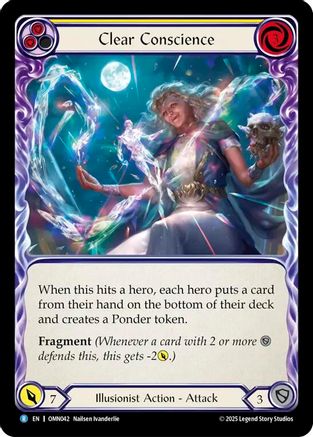 Image of Clear Conscience (Yellow) (OMN042) - Omens of the Third Age Rainbow Foil