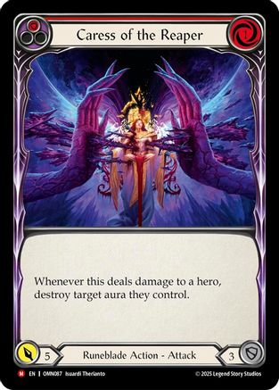 Image of Caress of the Reaper (OMN087) - Omens of the Third Age Cold Foil