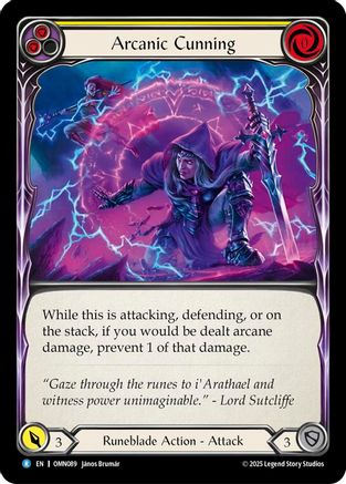 Image of Arcanic Cunning (Yellow) (OMN089) - Omens of the Third Age