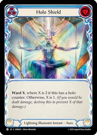 Image of Holo Shield (Blue) (OMN032) - Omens of the Third Age
