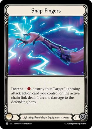 Image of Snap Fingers (OMN050) - Omens of the Third Age