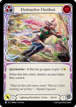 Image of Destructive Fleetfoot (Yellow) (OMN063) - Omens of the Third Age