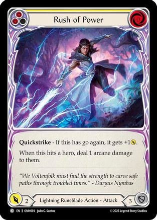 Image of Rush Of Power (Yellow) (OMN069) - Omens of the Third Age