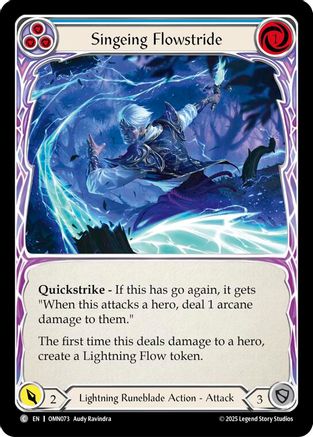 Image of Singeing Flowstride (Blue) (OMN073) - Omens of the Third Age