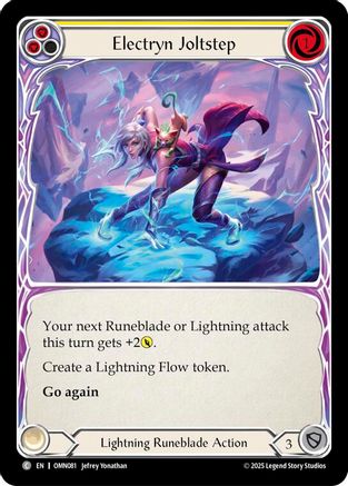 Image of Electryn Joltstep (Yellow) (OMN081) - Omens of the Third Age Rainbow Foil