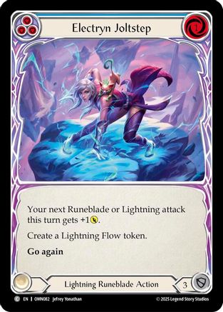Image of Electryn Joltstep (Blue) (OMN082) - Omens of the Third Age Rainbow Foil