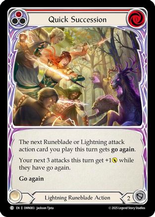 Image of Quick Succession (Red) (OMN083) - Omens of the Third Age Rainbow Foil