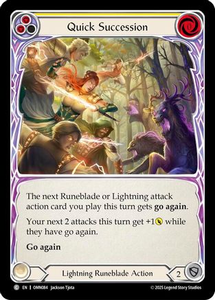 Image of Quick Succession (Yellow) (OMN084) - Omens of the Third Age