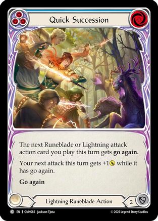 Image of Quick Succession (Blue) (OMN085) - Omens of the Third Age Rainbow Foil