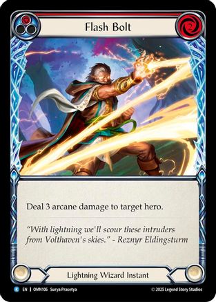 Image of Flash Bolt (Red) (OMN106) - Omens of the Third Age Rainbow Foil