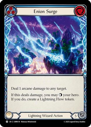 Image of Enion Surge (Blue) (OMN114) - Omens of the Third Age Rainbow Foil