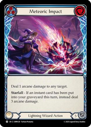 Image of Meteoric Impact (Blue) (OMN120) - Omens of the Third Age Rainbow Foil