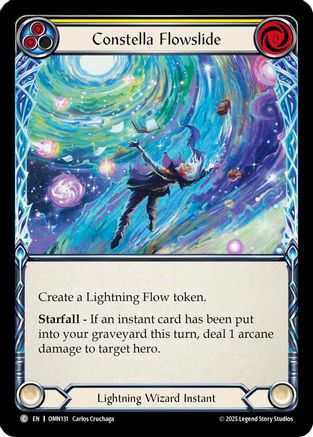 Image of Constella Flowslide (Yellow) (OMN131) - Omens of the Third Age Rainbow Foil