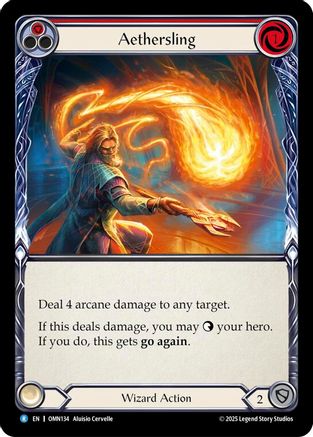 Image of Aethersling (Red) (OMN134) - Omens of the Third Age Rainbow Foil