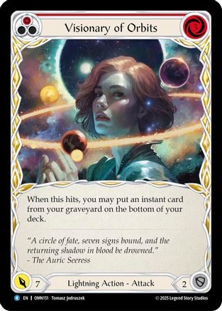 Image of Visionary Of Orbits (Red) (OMN151) - Omens of the Third Age Rainbow Foil