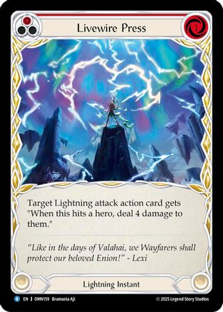 Image of Livewire Press (Red) (OMN159) - Omens of the Third Age Rainbow Foil