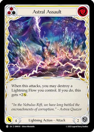 Image of Astral Assault (Yellow) (OMN161) - Omens of the Third Age Rainbow Foil