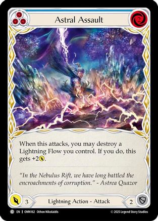 Image of Astral Assault (Blue) (OMN162) - Omens of the Third Age Rainbow Foil