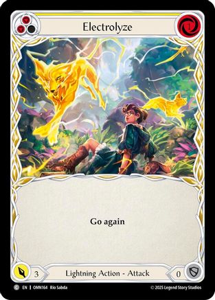 Image of Electrolyze (Yellow) (OMN164) - Omens of the Third Age Rainbow Foil