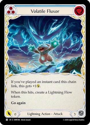 Image of Volatile Fluxor (Blue) (OMN180) - Omens of the Third Age Rainbow Foil