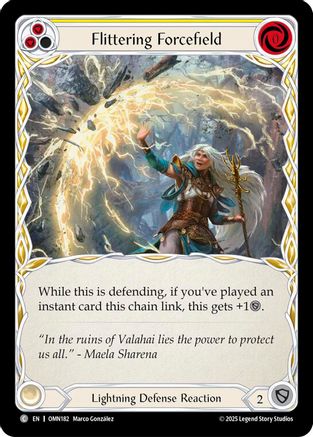 Image of Flittering Forcefield (Yellow) (OMN182) - Omens of the Third Age Rainbow Foil