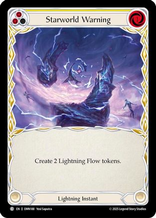 Image of Starworld Warning (Yellow) (OMN188) - Omens of the Third Age