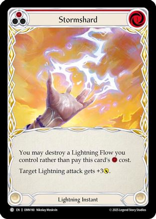 Image of Stormshard (Red) (OMN190) - Omens of the Third Age Rainbow Foil