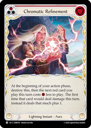 Image of Chromatic Refinement (Red) (OMN193) - Omens of the Third Age Rainbow Foil
