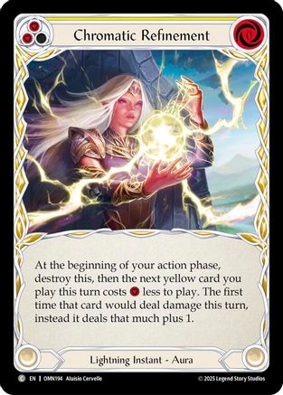 Image of Chromatic Refinement (Yellow) (OMN194) - Omens of the Third Age Rainbow Foil