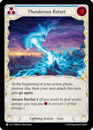 Image of Thunderous Retort (Blue) (OMN198) - Omens of the Third Age Rainbow Foil
