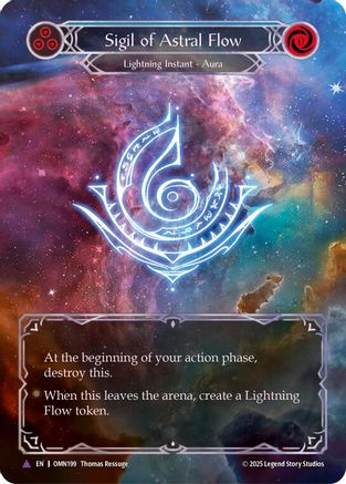 Image of Sigil Of Astral Flow (Blue) (Marvel) (OMN199) - Omens of the Third Age Cold Foil