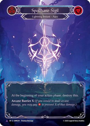 Image of Spellbane Sigil (Blue) (Marvel) (OMN201) - Omens of the Third Age Cold Foil