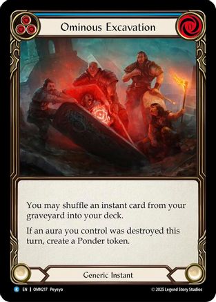 Image of Ominous Excavation (Blue) (OMN217) - Omens of the Third Age