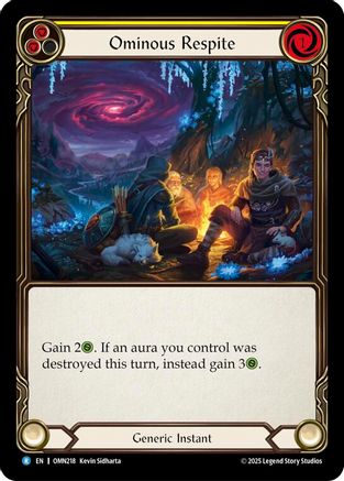 Image of Ominous Respite (Yellow) (OMN218) - Omens of the Third Age