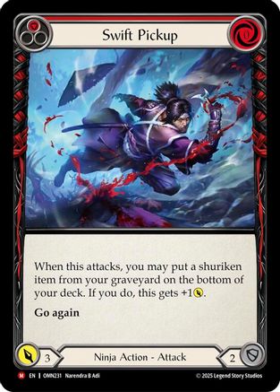Image of Swift Pickup (Red) (OMN231) - Omens of the Third Age Rainbow Foil