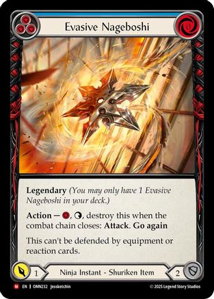 Image of Evasive Nageboshi (Blue) (OMN232) - Omens of the Third Age Cold Foil
