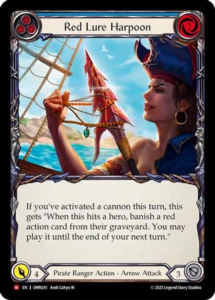 Image of Red Lure Harpoon (Blue) (OMN241) - Omens of the Third Age Rainbow Foil