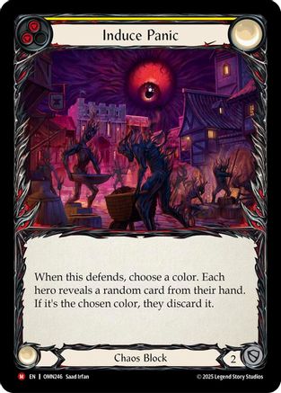 Image of Induce Panic (Yellow) (OMN246) - Omens of the Third Age Rainbow Foil