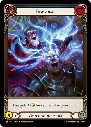 Image of Browbeat (Blue) (Extended Art) (OMN213) - Omens of the Third Age Cold Foil